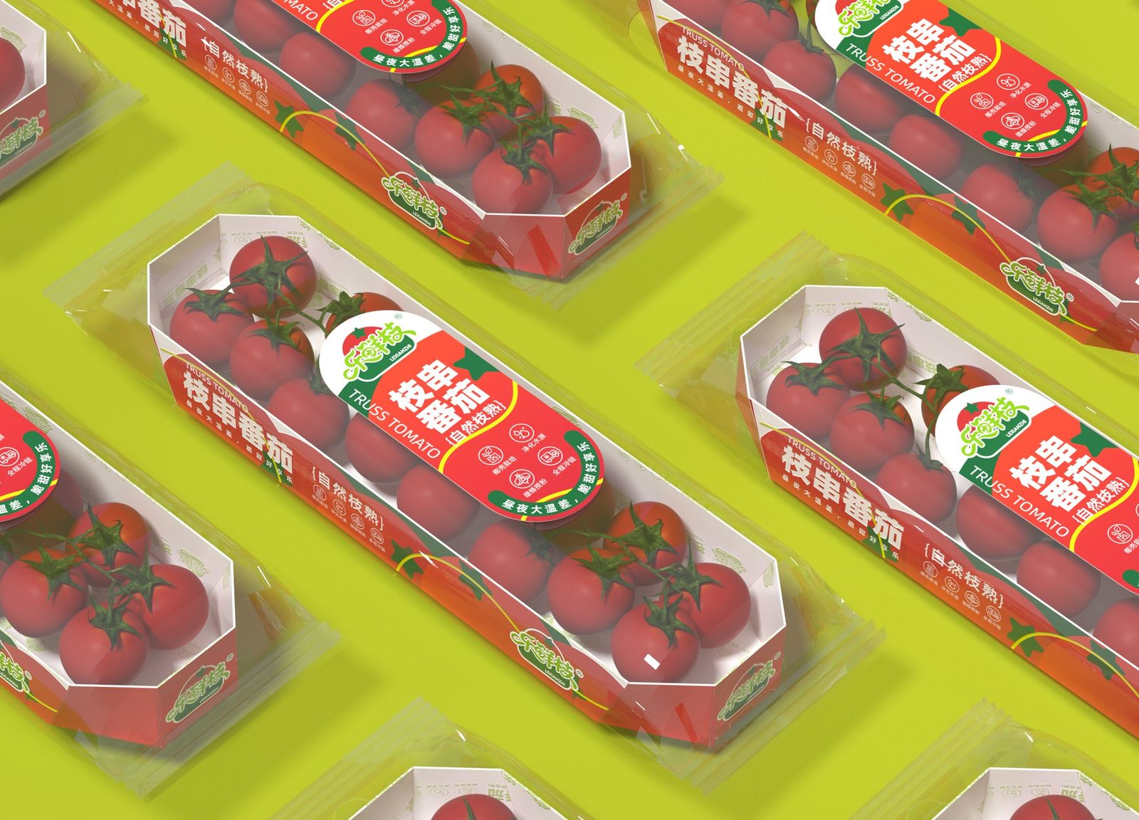 乐鲜枝串收番茄 · 货架阵列