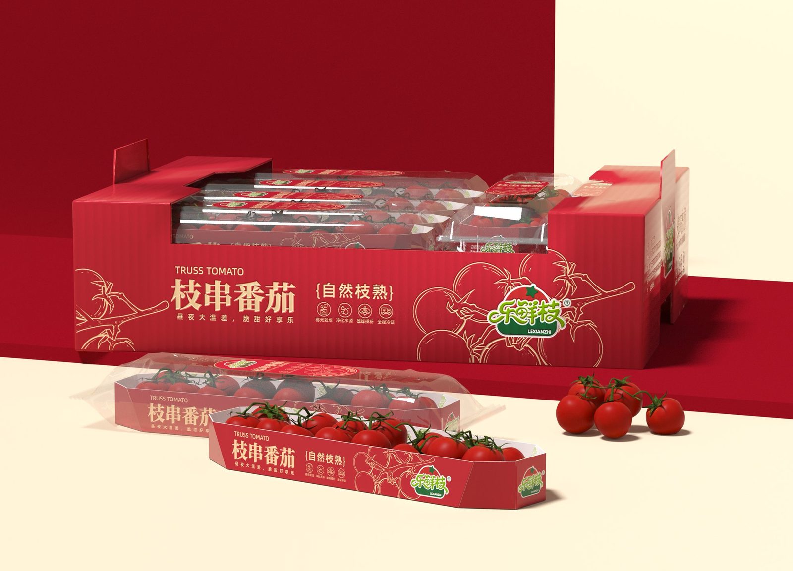 乐鲜枝串收番茄 · 盒装与单支